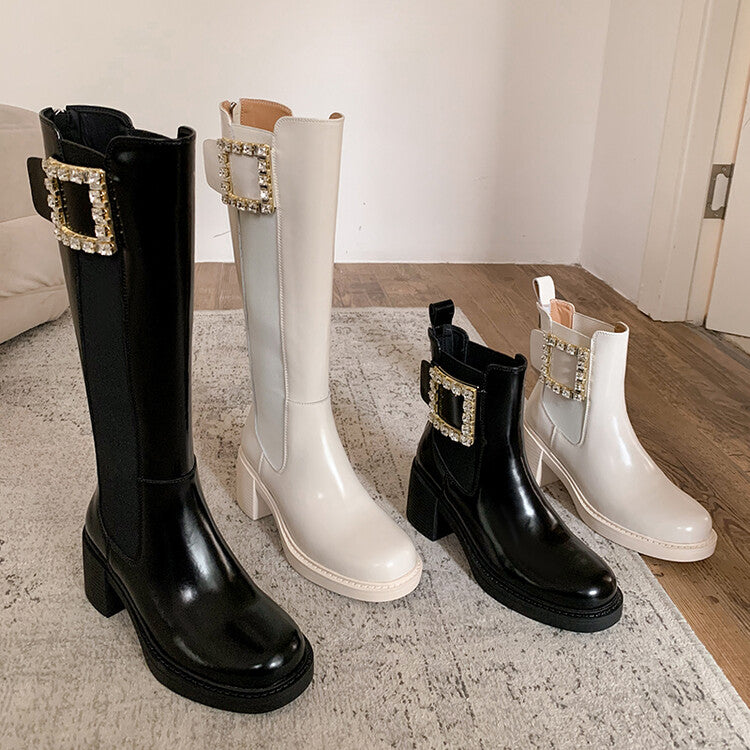 Karin Luna Bestseller Spot Goods Exquisiteness round Head Elastic Long Boots