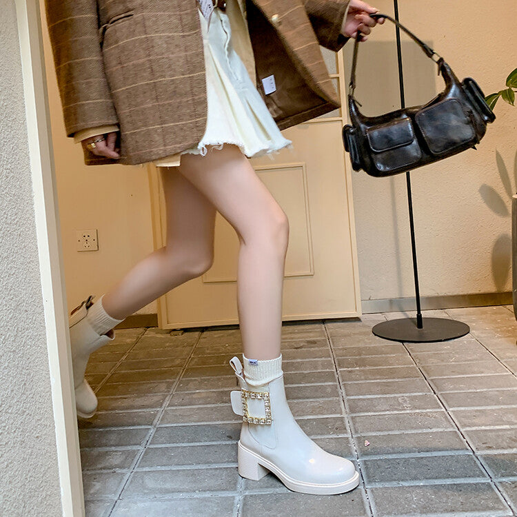 Karin Luna Bestseller Spot Goods Exquisiteness round Head Elastic Long Boots