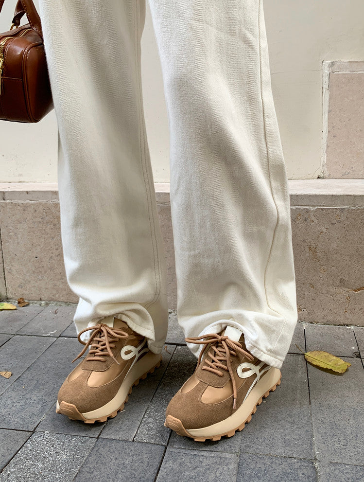 Karin Luna Casual Shoes Series~  In Stock Hot-Selling Versatile Lace-Up Thick-Soled Deep Mouth Single Shoes