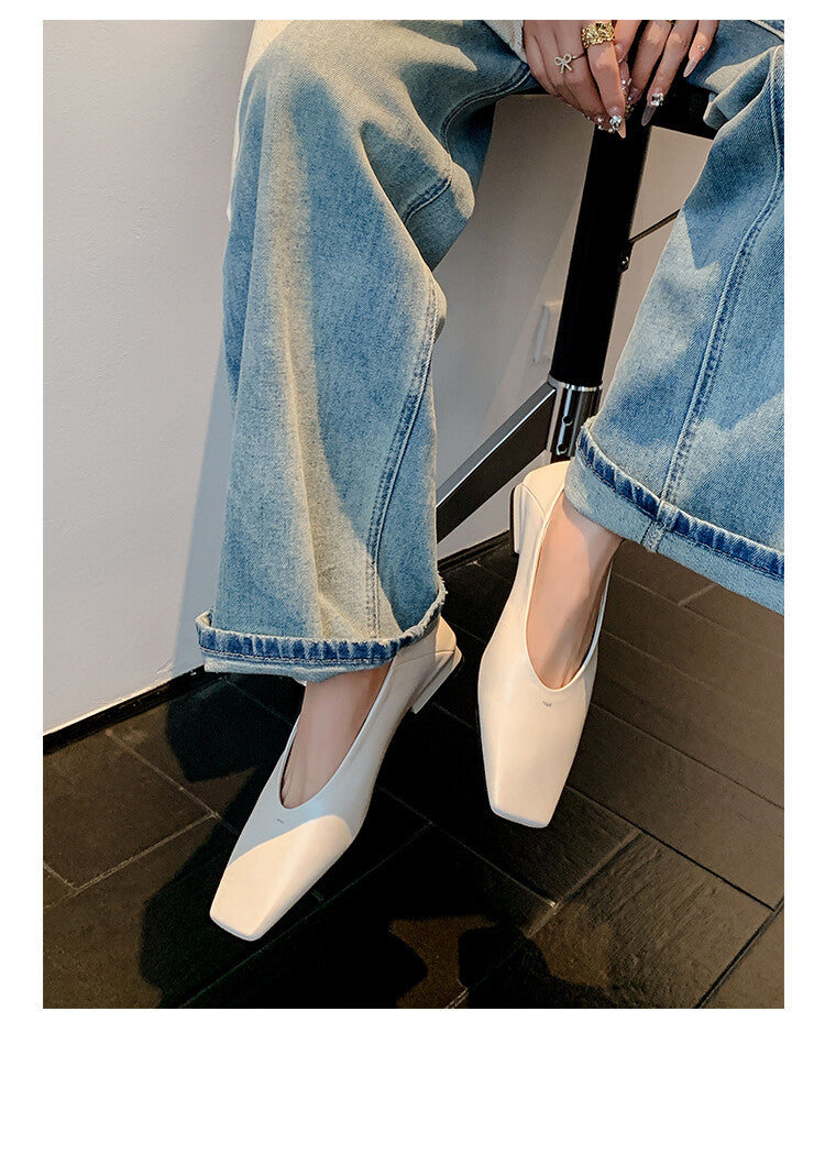 Karin Luna has prepared stock  Full leather inside and out  Top Layer Horse Oil Cowhide Shallow Mouth Nursing Mary Jane Shoes