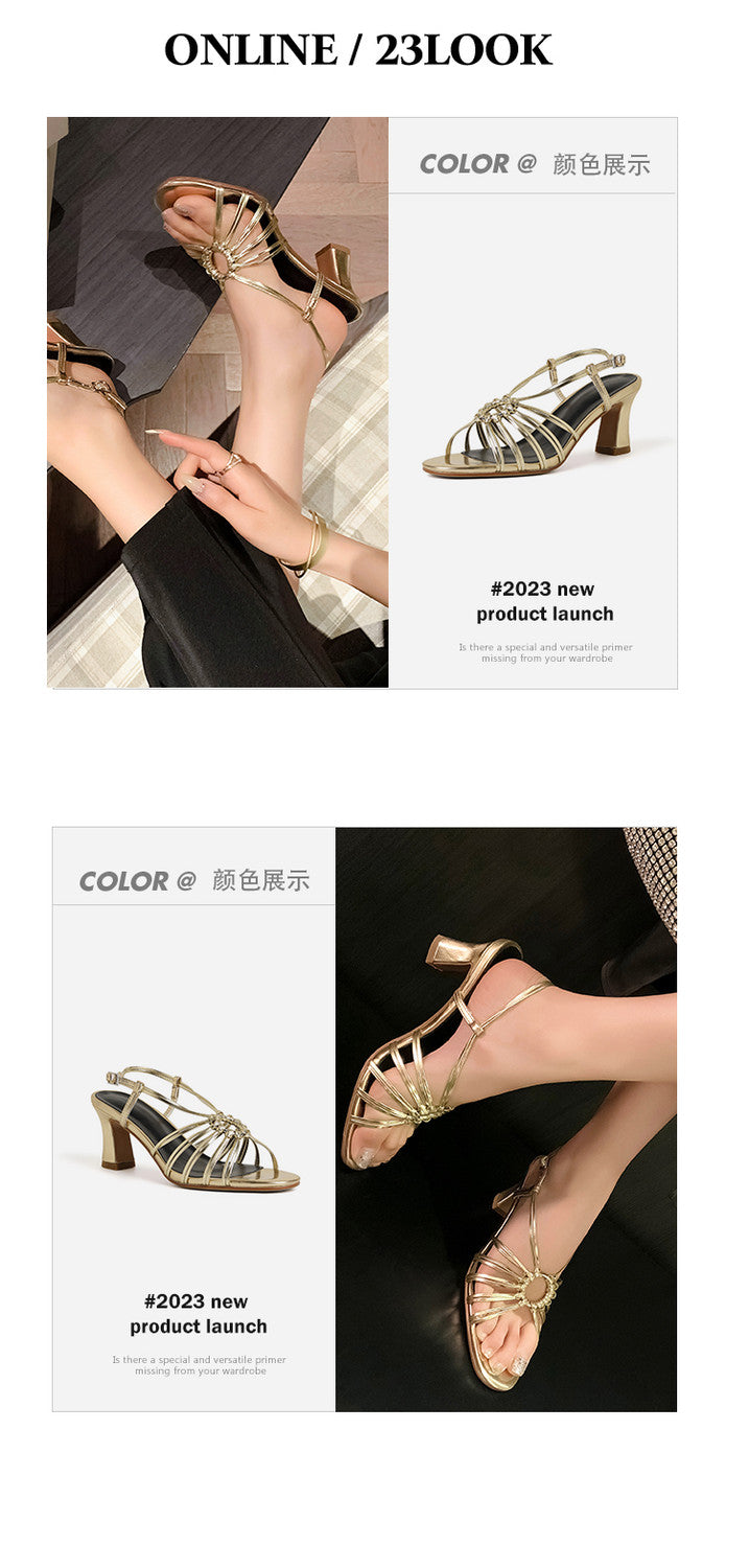 Karin Luna In Stock In Stock  Always in stock Classic French Style Open Toe High Heel Sandals