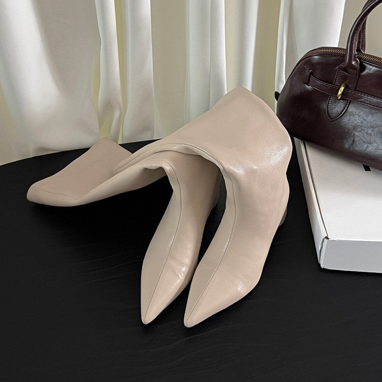 Karin Luna Hot-Selling Internal Height Increase Pointed Toe Straight-Leg Hot-Selling Long Boots