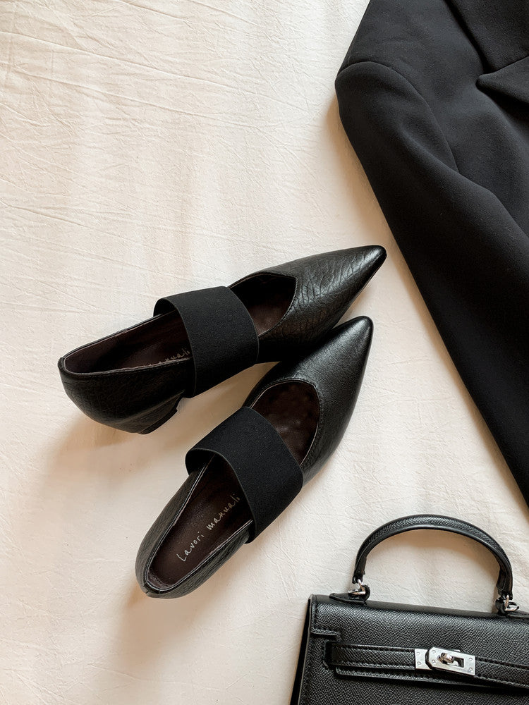 Karin Luna  Popular Pointed Toe Hidden Heel Strap Single Shoes