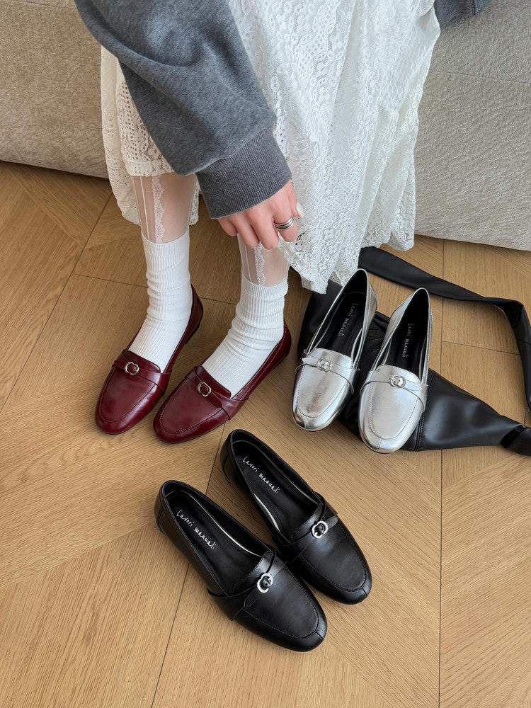 Karin Luna In Stock Spot Goods Basic Versatile British Style Single Shoes