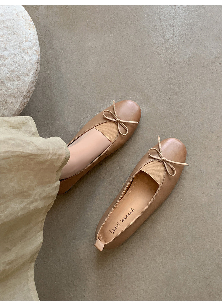 Karin Luna Full Layer Inside and Out~Basic Versatile Bow Hidden Heel Shoes