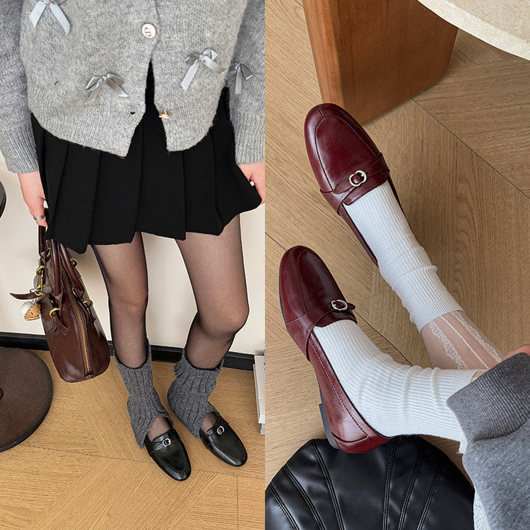 Karin Luna In Stock Spot Goods Basic Versatile British Style Single Shoes