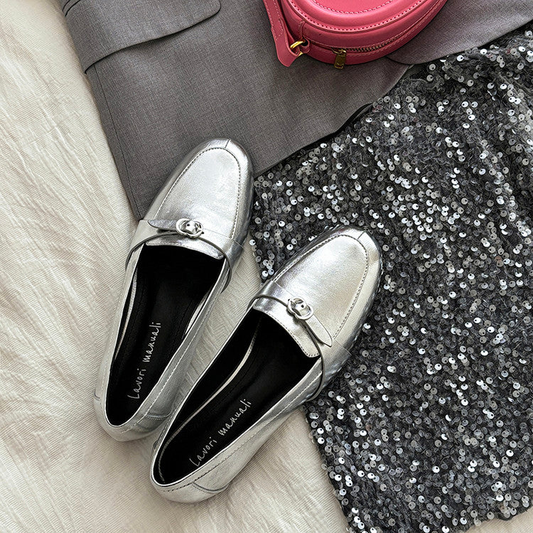 Karin Luna In Stock Spot Goods Basic Versatile British Style Single Shoes