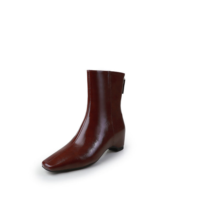 Karin Luna Basic Versatile  Square toe Hot-selling Short Boots