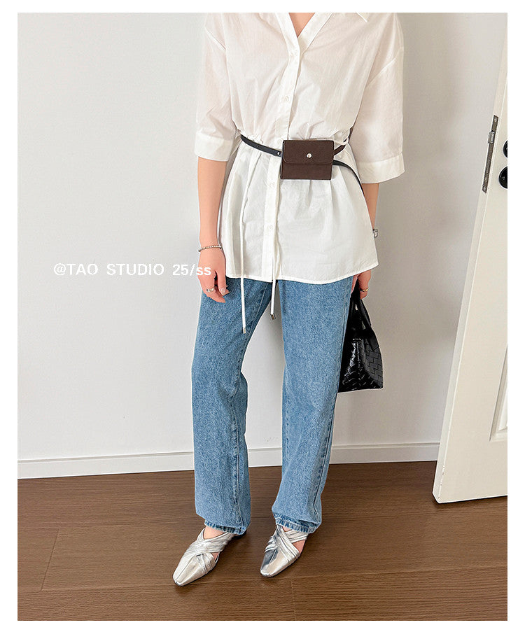 Karin Luna In Stock In Stock Basic Elegant Fairy Style Small Square Toe Sheepskin Slippers