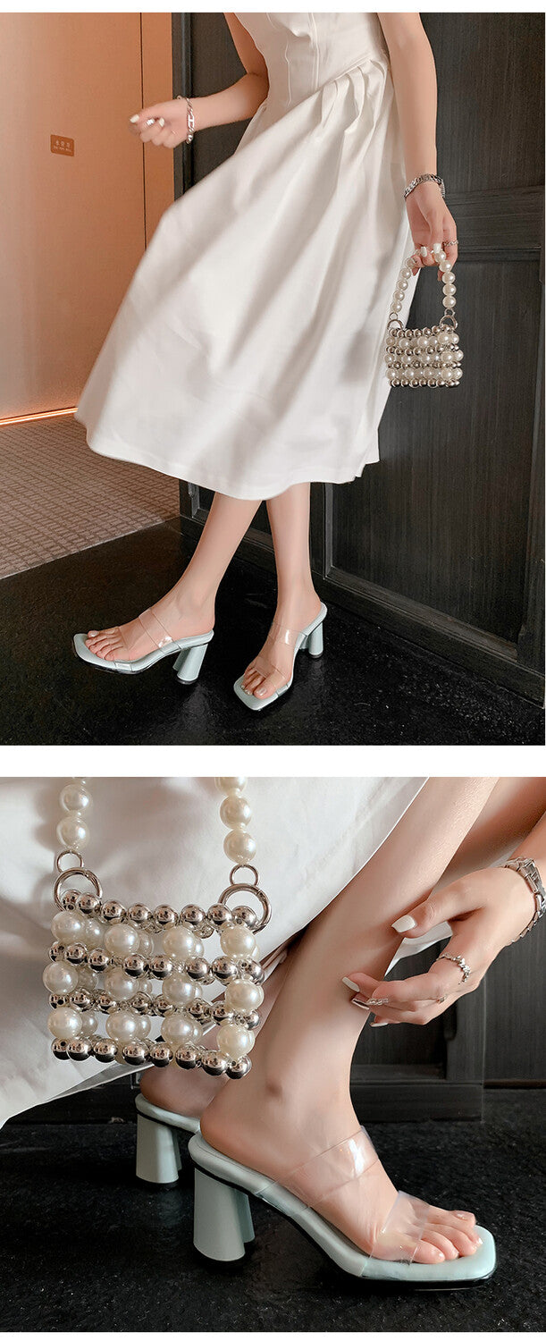 Karin Luna Cinderella's Crystal Shoes~Spot Goods Spot Goods  Increase height without tiring the feet Super Soft Sofa Transparent Slippers