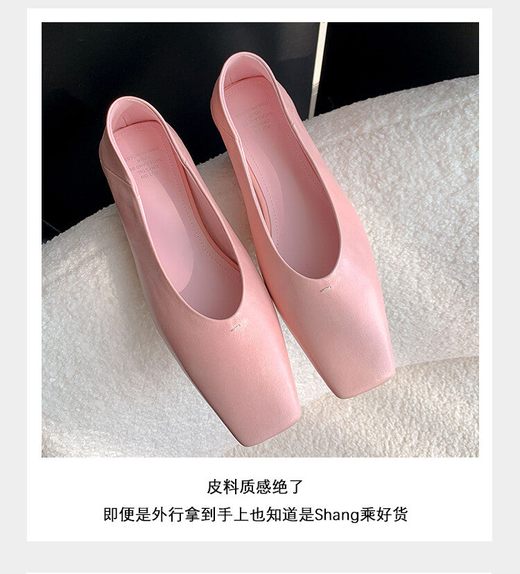 Karin Luna has prepared stock  Full leather inside and out  Top Layer Horse Oil Cowhide Shallow Mouth Nursing Mary Jane Shoes