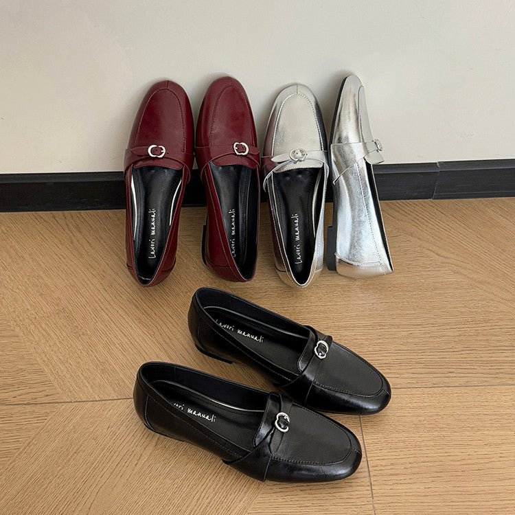 Karin Luna In Stock Spot Goods Basic Versatile British Style Single Shoes