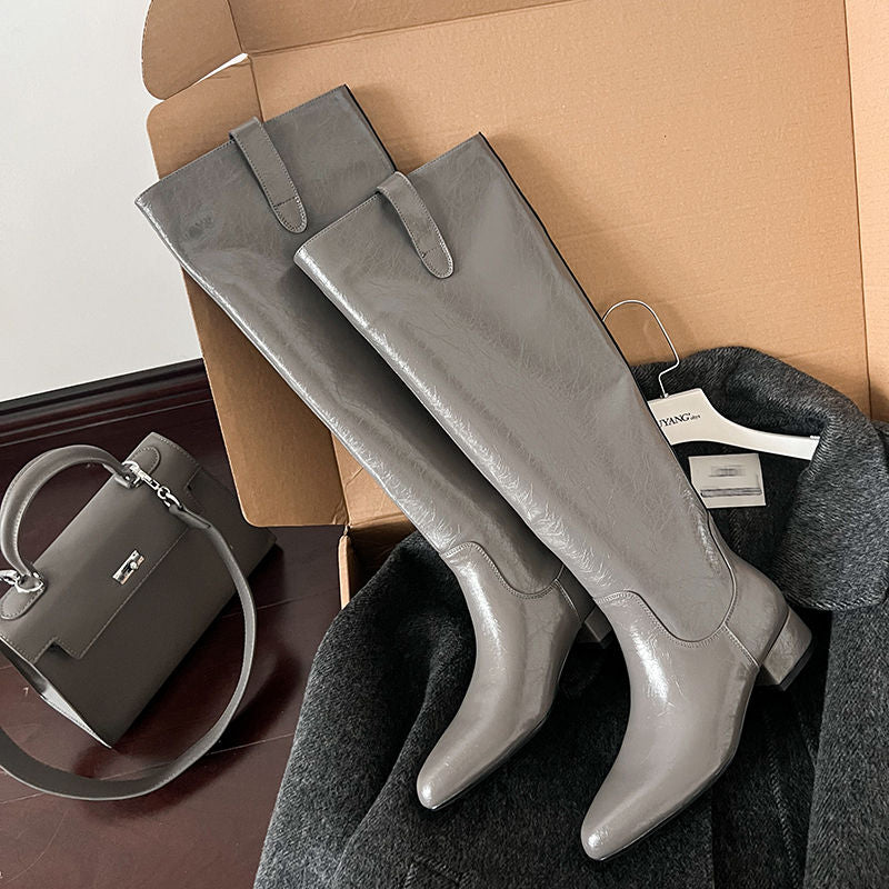 Karin Luna In Stock In Stock Classic Slip-On Straight Long Boots