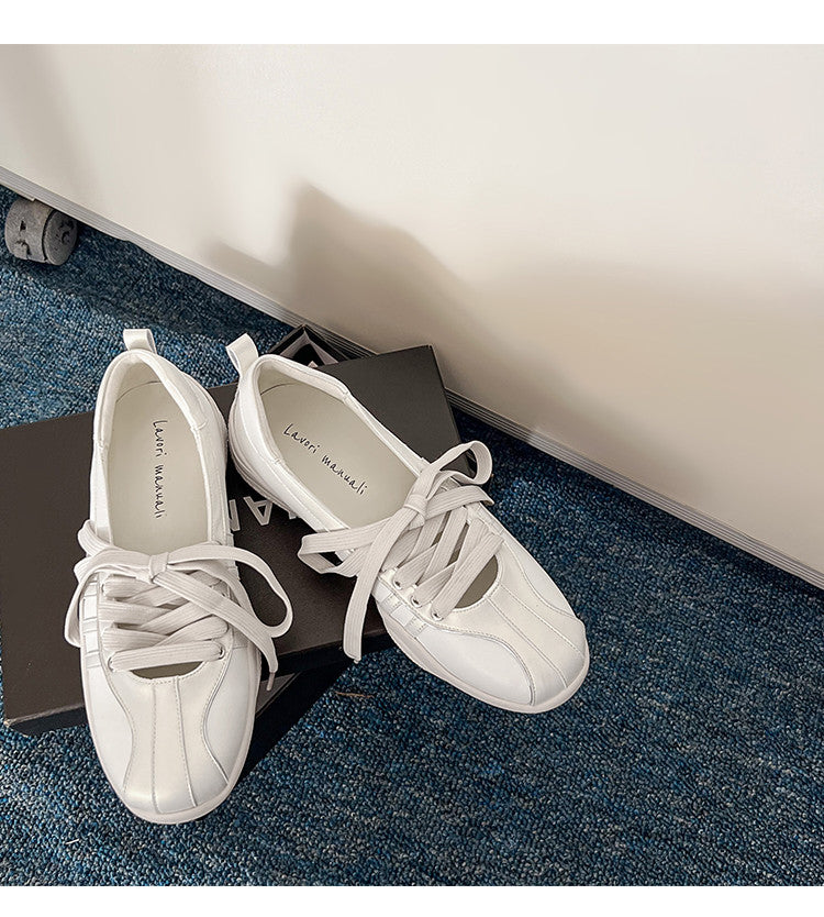 Karin Luna Casual Shoes Series~  In Stock Hot-Selling Versatile Lace-Up Casual Deep Mouth Flats