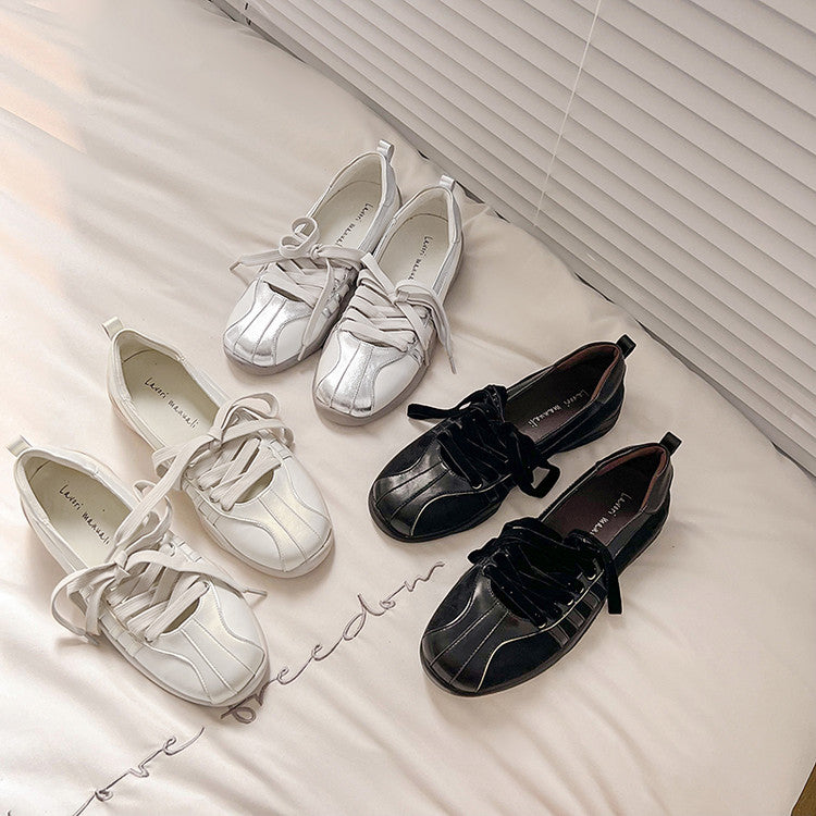 Karin Luna Casual Shoes Series~  In Stock Hot-Selling Versatile Lace-Up Casual Deep Mouth Flats