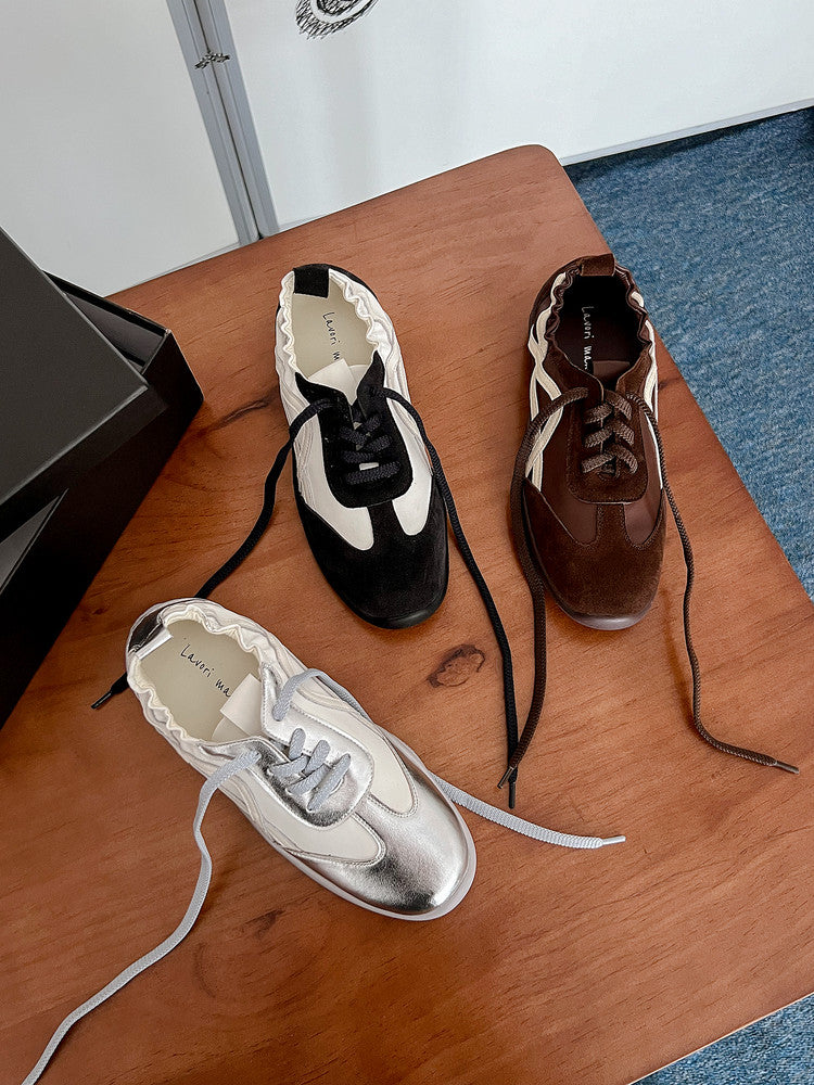 Karin Luna Casual Shoes Series~  In Stock Hot-Selling Versatile Lace-Up Deep Mouth Flats