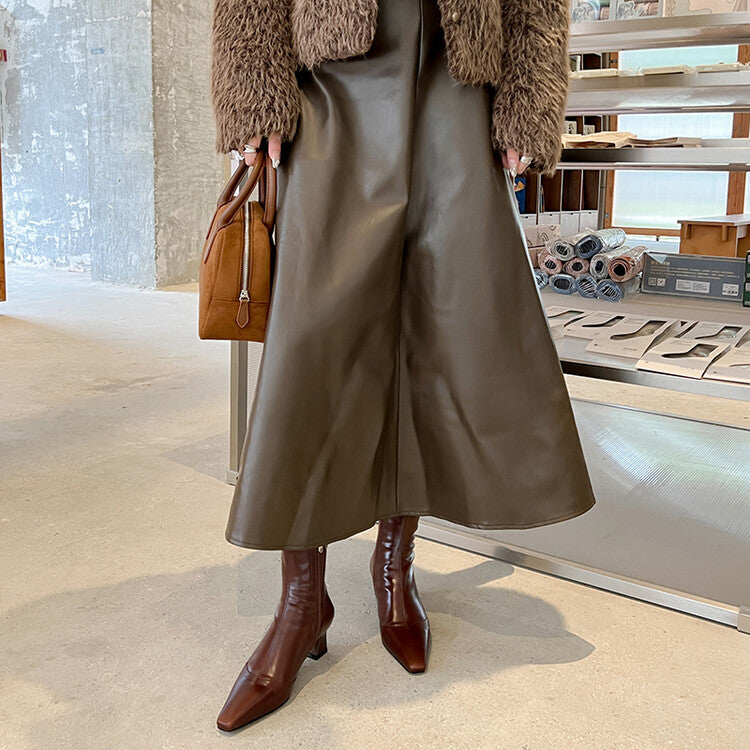 Karin Luna Elegant Small Square Toe Chunky Heel Slim Boots