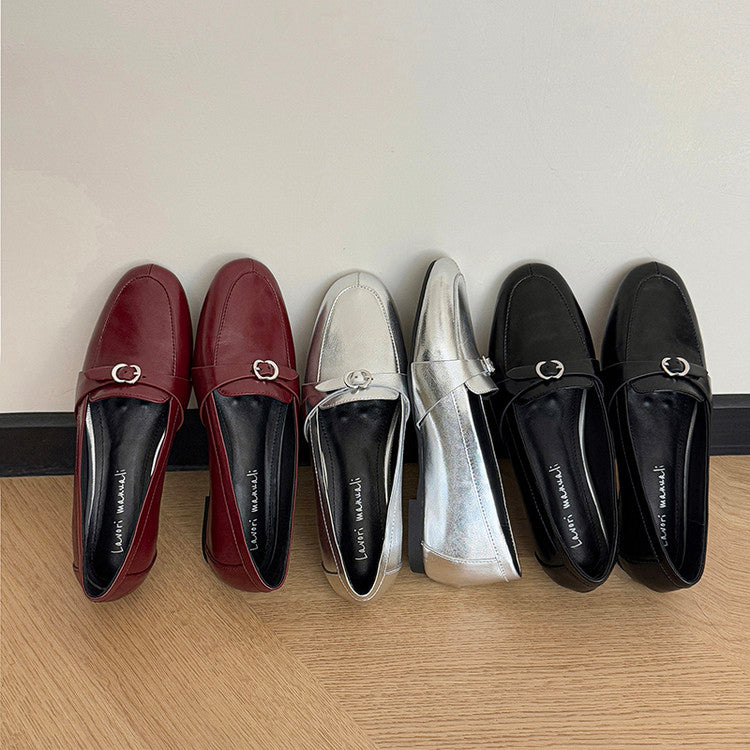 Karin Luna In Stock Spot Goods Basic Versatile British Style Single Shoes