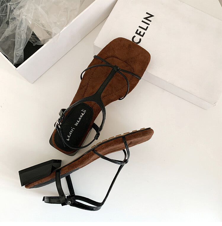Karin Luna Bestseller Popular Featured products a Large Number of Spot Goods  Comes with data included  Thin Strap T Word Sandals