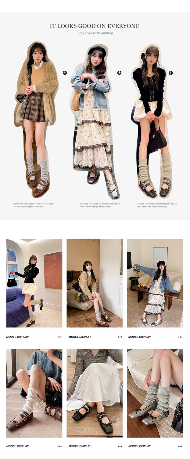 Karin Luna Future Sense silver~Spot Goods Spot Goods Hot-selling Bowknot Retro Belt Buckle Ballet Mary Jane Shoes