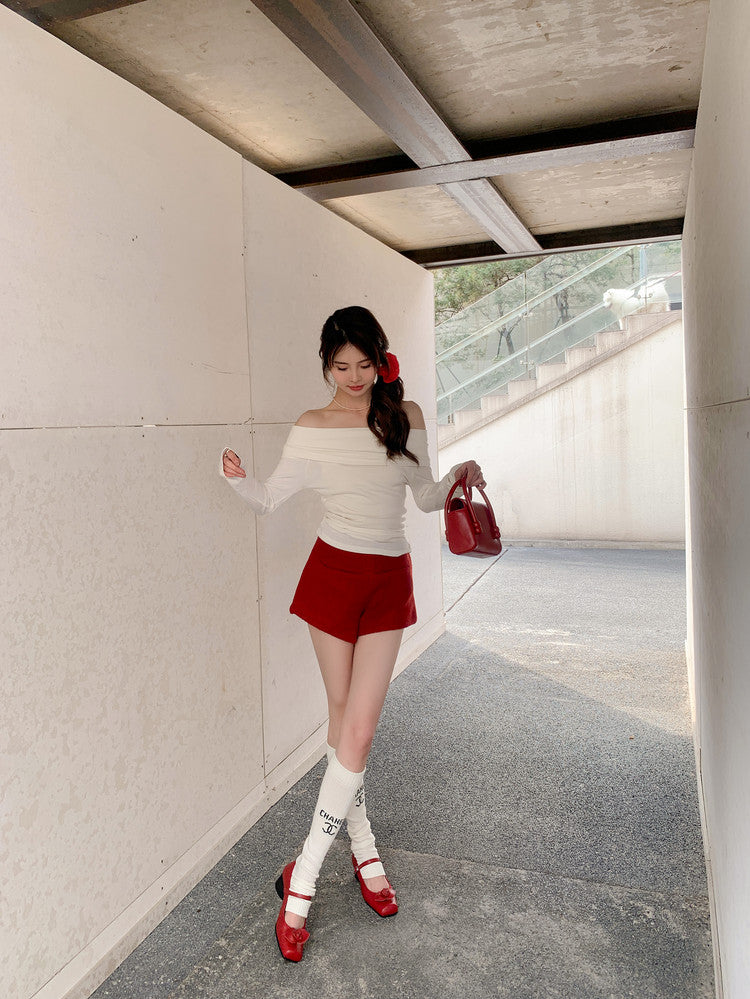 Karin Luna In Stock Spot Goods  Vintage Three-Dimensional Camellia Square-Toed Mary Jane Shoes