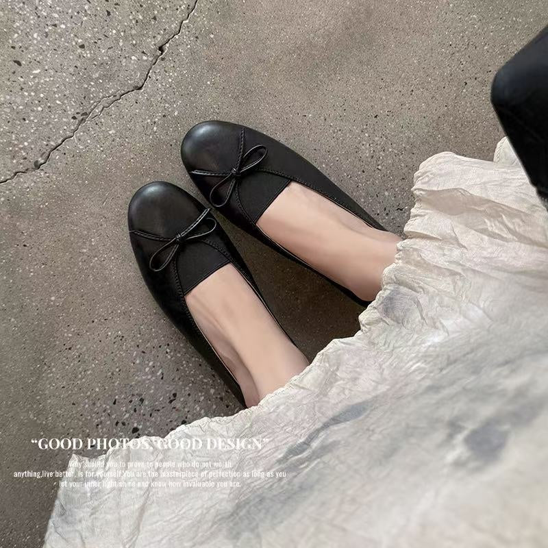 Karin Luna Full Layer Inside and Out~Basic Versatile Bow Hidden Heel Shoes