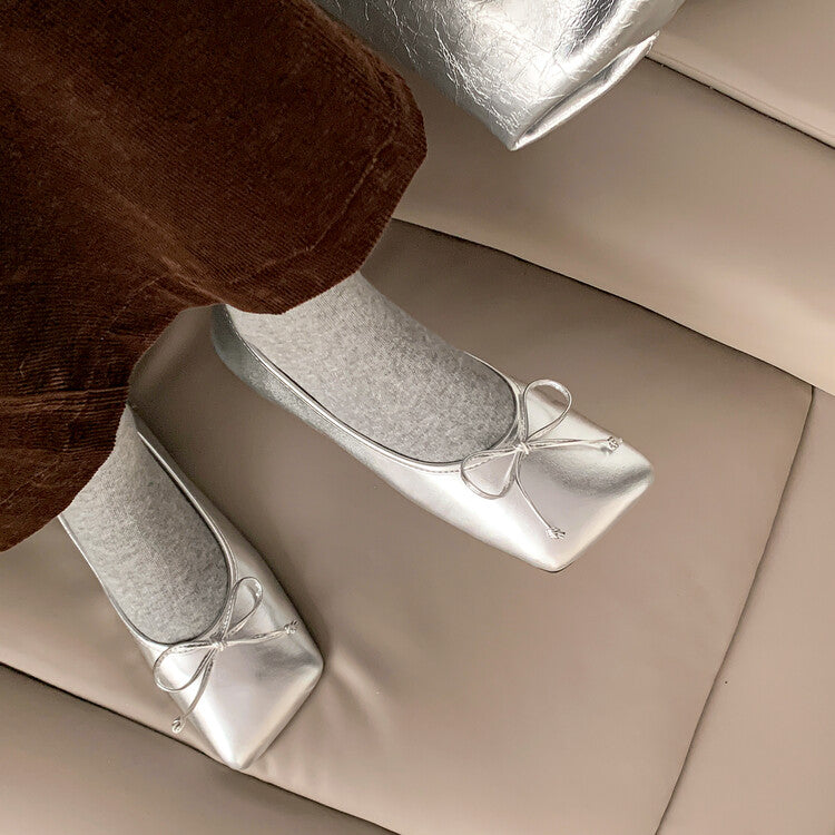 Karin Luna In Stock Spot Goods  Hurry up and grab this hot item!！Square-Toed Flat Granny Shoes