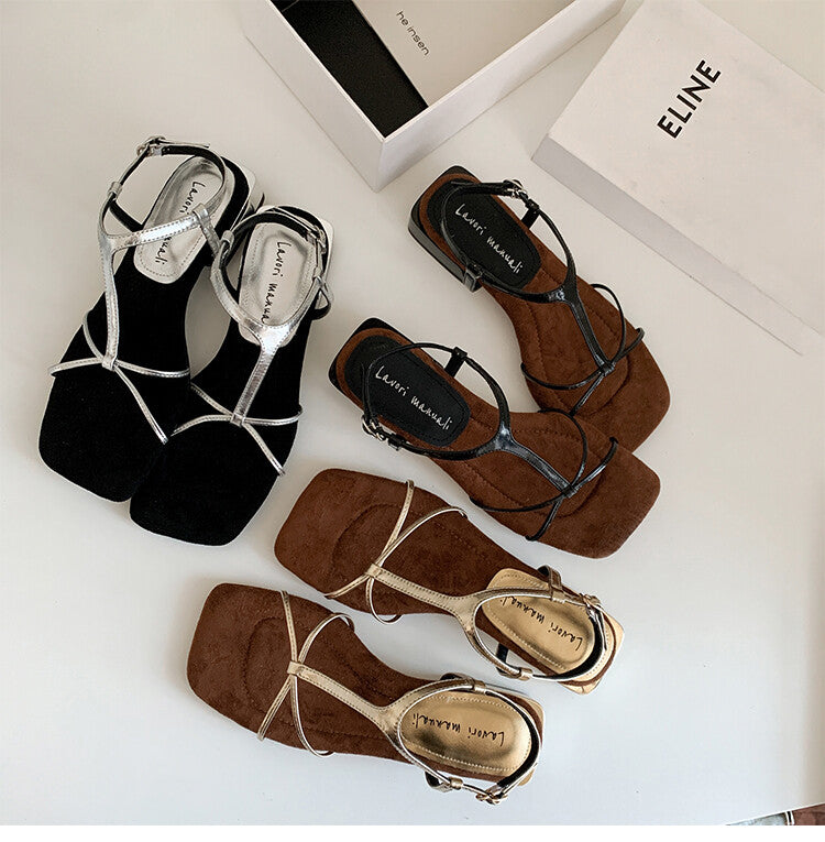 Karin Luna Bestseller Popular Featured products a Large Number of Spot Goods  Comes with data included  Thin Strap T Word Sandals