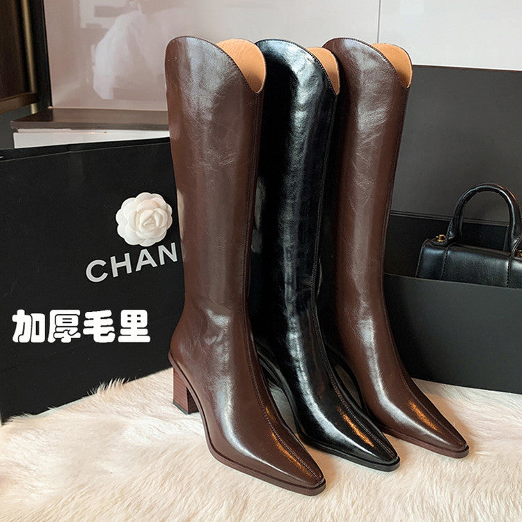 Karin Luna In Stock  Temperament Style v High Heel Long Boots
