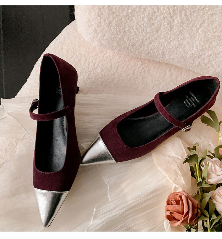 Karin Luna In Stock  Spot Goods In Stock  Classic Color Block Pointed Toe Hot-Selling Elegant Stiletto Pumps