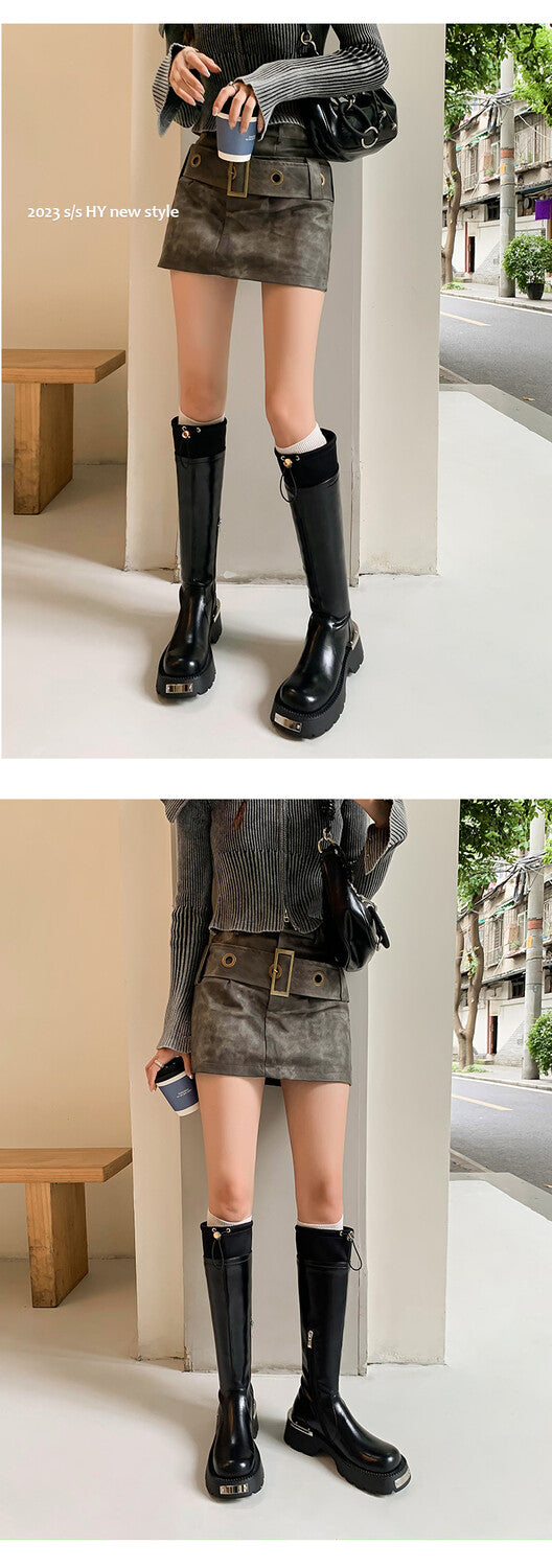 Karin Luna High Volume Bestseller  Comes with data plan included Front Metal Patch Drawstring design Full Cowhide Long Boots