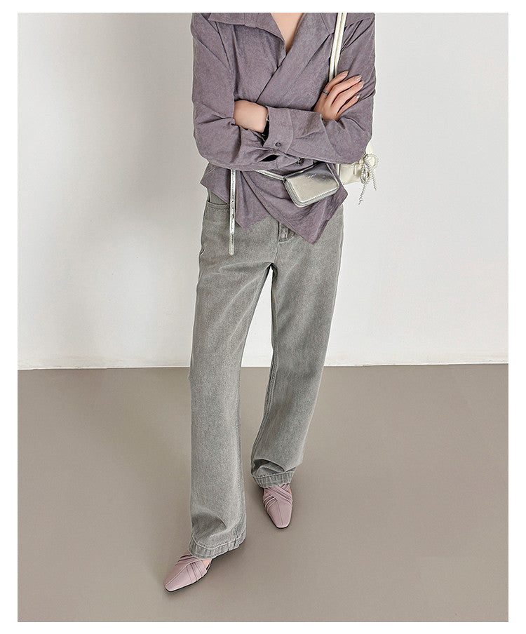 Karin Luna In Stock In Stock Basic Elegant Fairy Style Small Square Toe Sheepskin Slippers