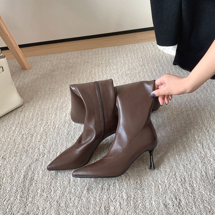 Karin Luna Elegant Style v Pointed Toe Stiletto Long Boots