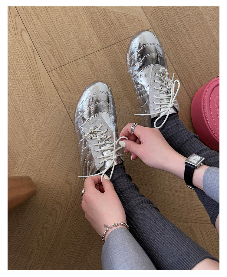 Karin Luna Casual Shoes Series~  In stock Xiaohongshu Hot-Selling Lace-Up Thick-Soled Deep Mouth Single Shoes