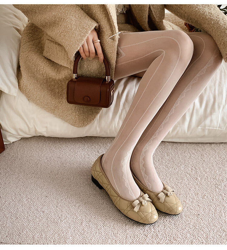 Karin Luna In Stock Spot Goods  Dior's popular retro flat rhombus-pattern granny shoes First Layer Sheepskin Full leather inside and out