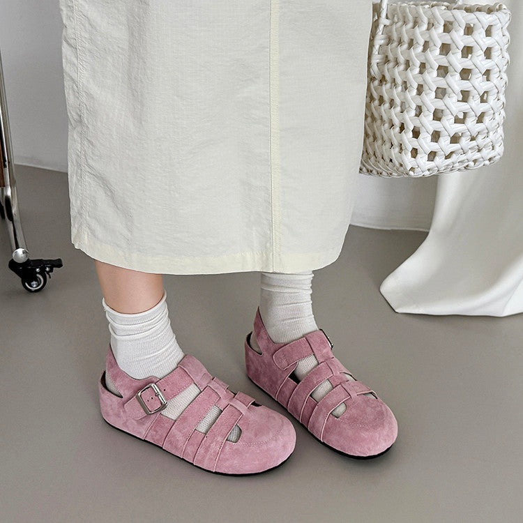 Karin Luna Full Layer Inside and Out~Basic Versatile Perforated Round Toe Birkenstock Shoes