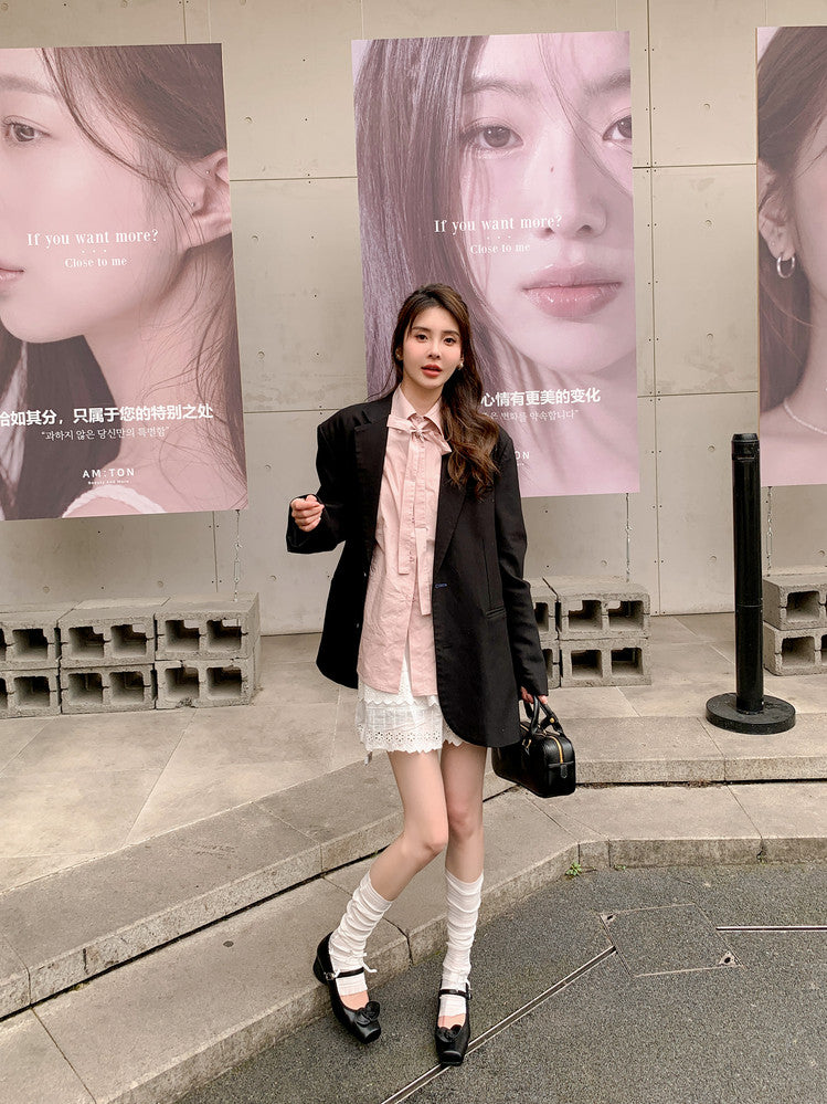 Karin Luna In Stock Spot Goods  Vintage Three-Dimensional Camellia Square-Toed Mary Jane Shoes