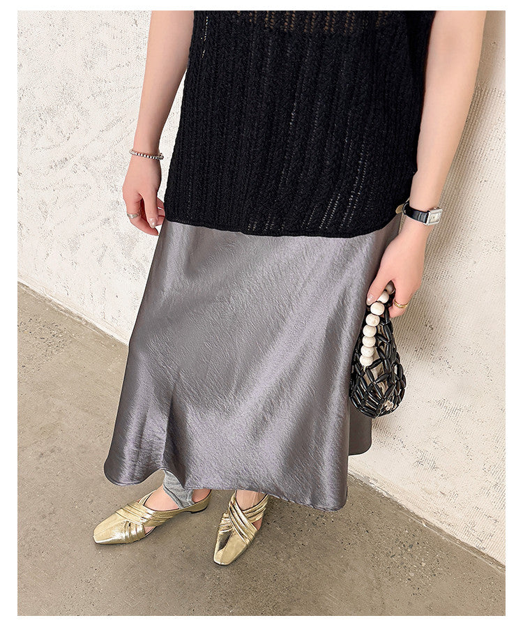 Karin Luna In Stock In Stock Basic Elegant Fairy Style Small Square Toe Sheepskin Slippers