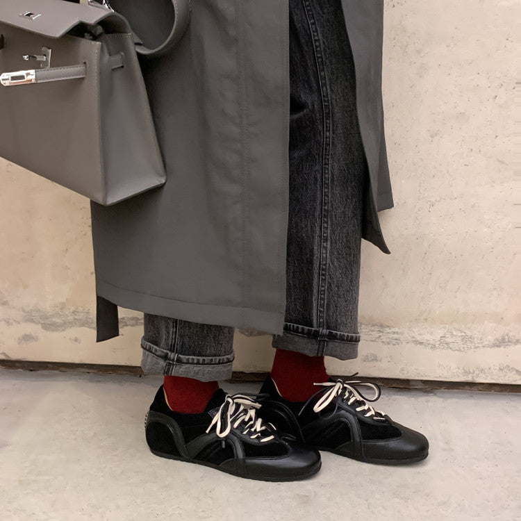 Karin Luna In Stock Spot Goods Casual Style Suede Lace-Up Height-Increasing Popular Single Shoes
