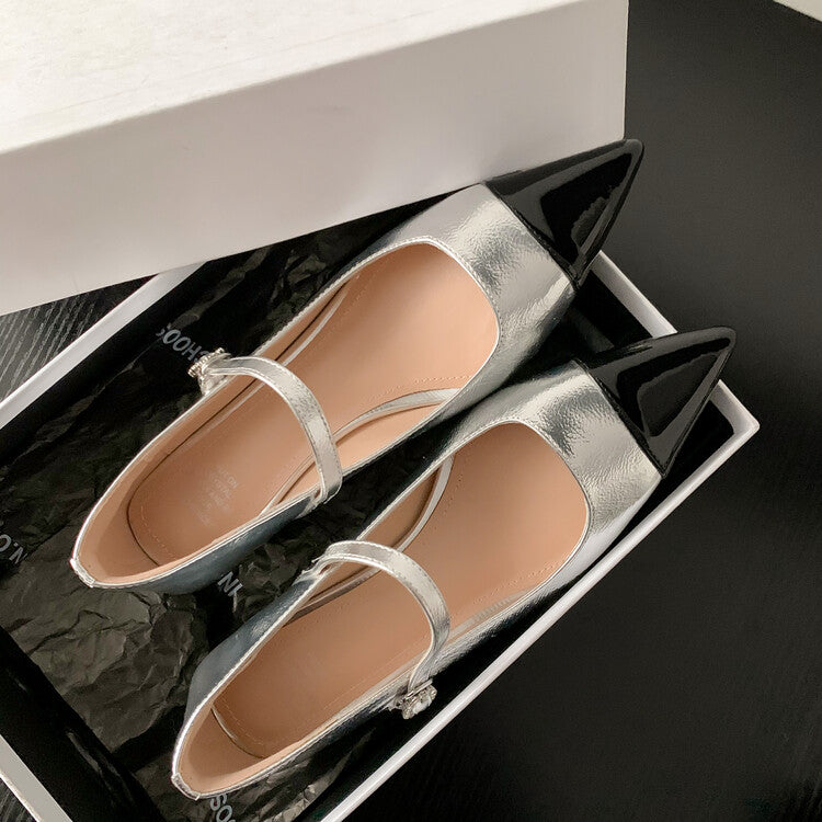Karin Luna In Stock  Spot Goods In Stock  Classic Color Block Pointed Toe Hot-Selling Elegant Stiletto Pumps