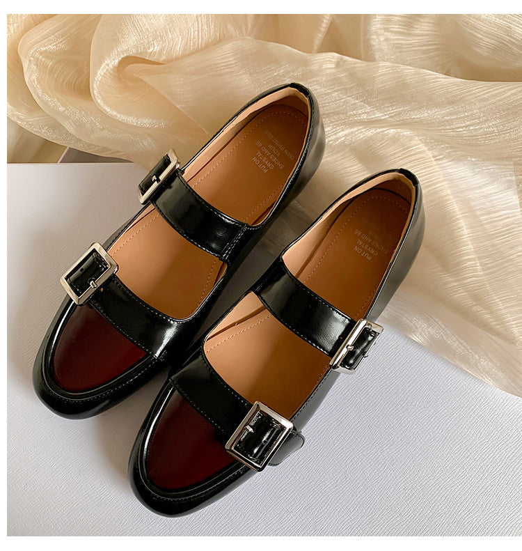 Karin Luna In Stock Spot Goods One-Strap Height-Increasing Belt Buckle Single Shoes
