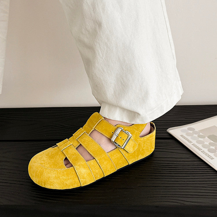 Karin Luna Full Layer Inside and Out~Basic Versatile Perforated Round Toe Birkenstock Shoes