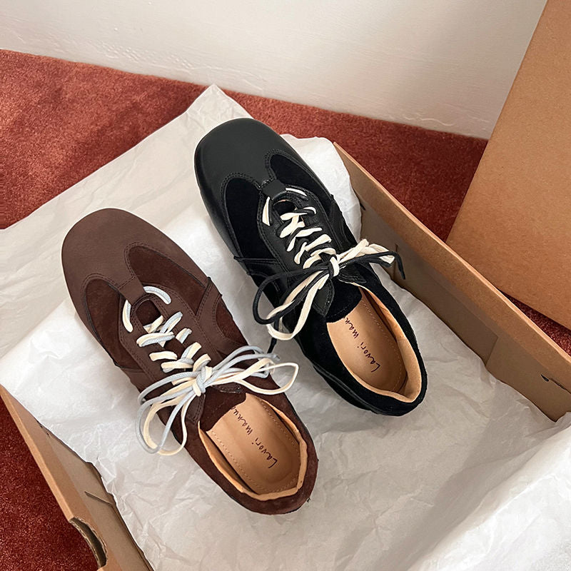 Karin Luna In Stock Spot Goods Casual Style Suede Lace-Up Height-Increasing Popular Single Shoes