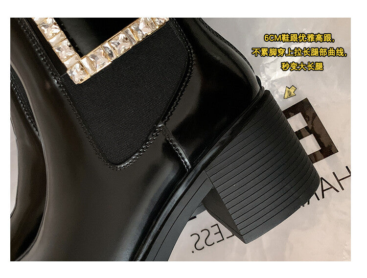 Karin Luna Bestseller Spot Goods Exquisiteness round Head Elastic Long Boots