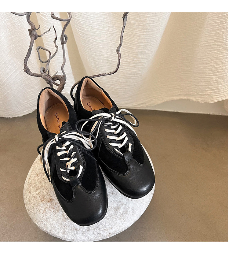 Karin Luna In Stock Spot Goods Casual Style Suede Lace-Up Height-Increasing Popular Single Shoes