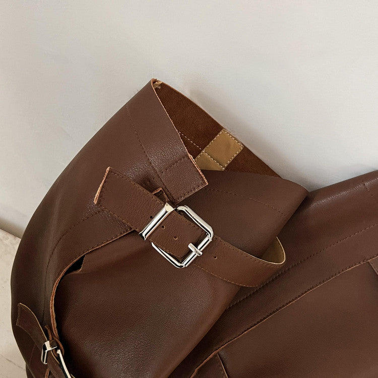 Karin Luna In Stock In Stock European and American Style Square Toe Thick Sole Belt Buckle Long Boots