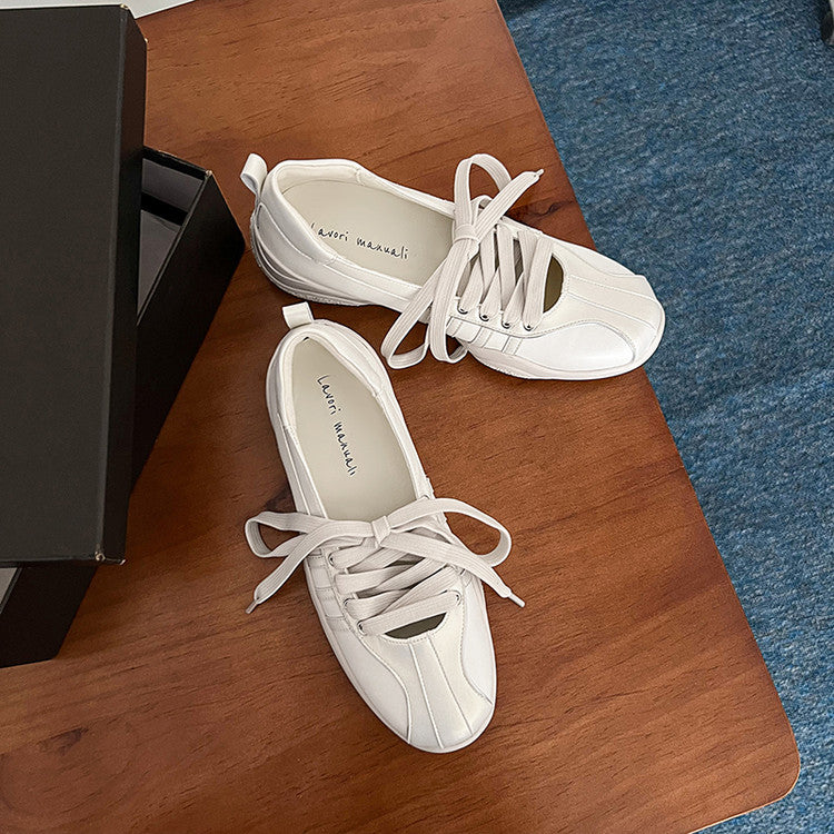 Karin Luna Casual Shoes Series~  In Stock Hot-Selling Versatile Lace-Up Casual Deep Mouth Flats