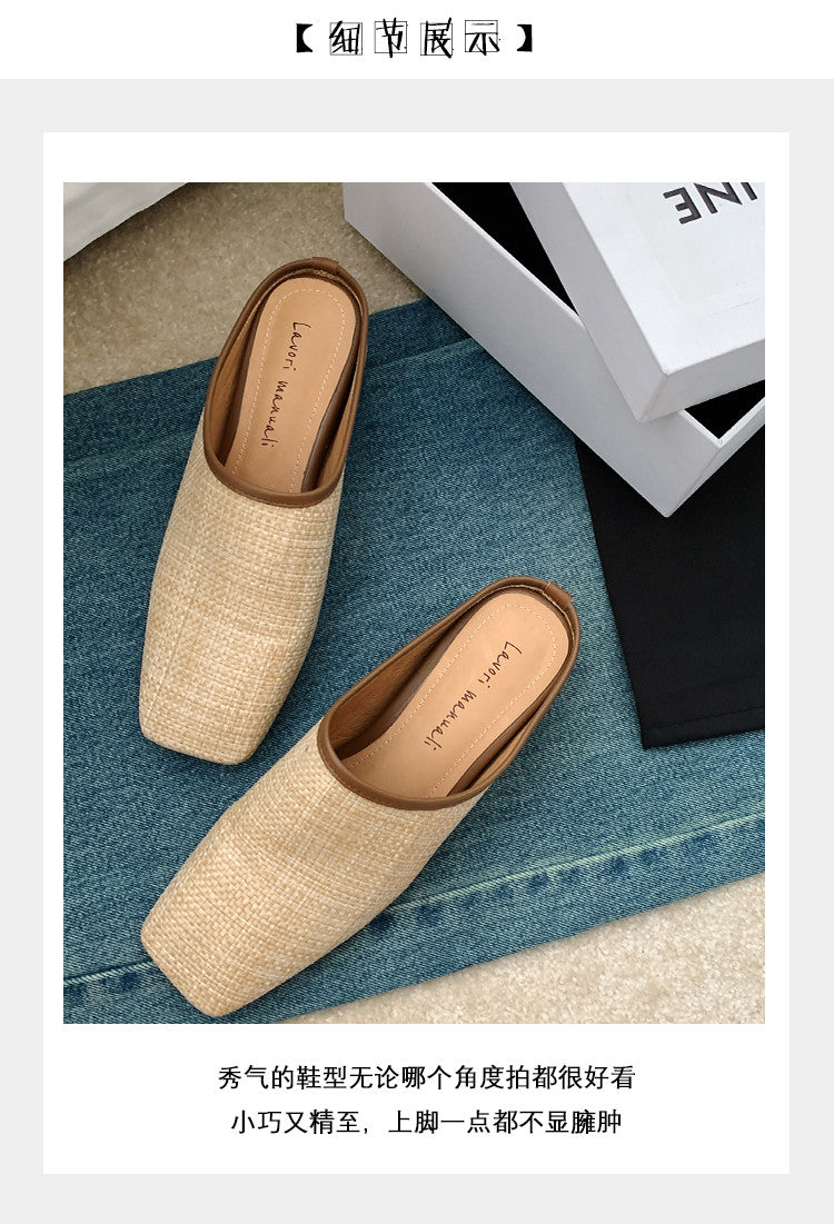 Karin Luna In Stock Spot Goods Baotou Vacation Style Height-Increasing Slippers