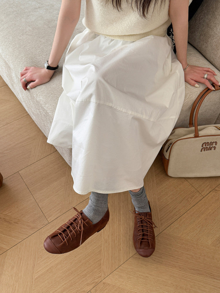 Karin Luna In Stock In Stock   Xiaohongshu Hot-Selling Lace-Up Round-Toe Deep Mouth Single Shoes