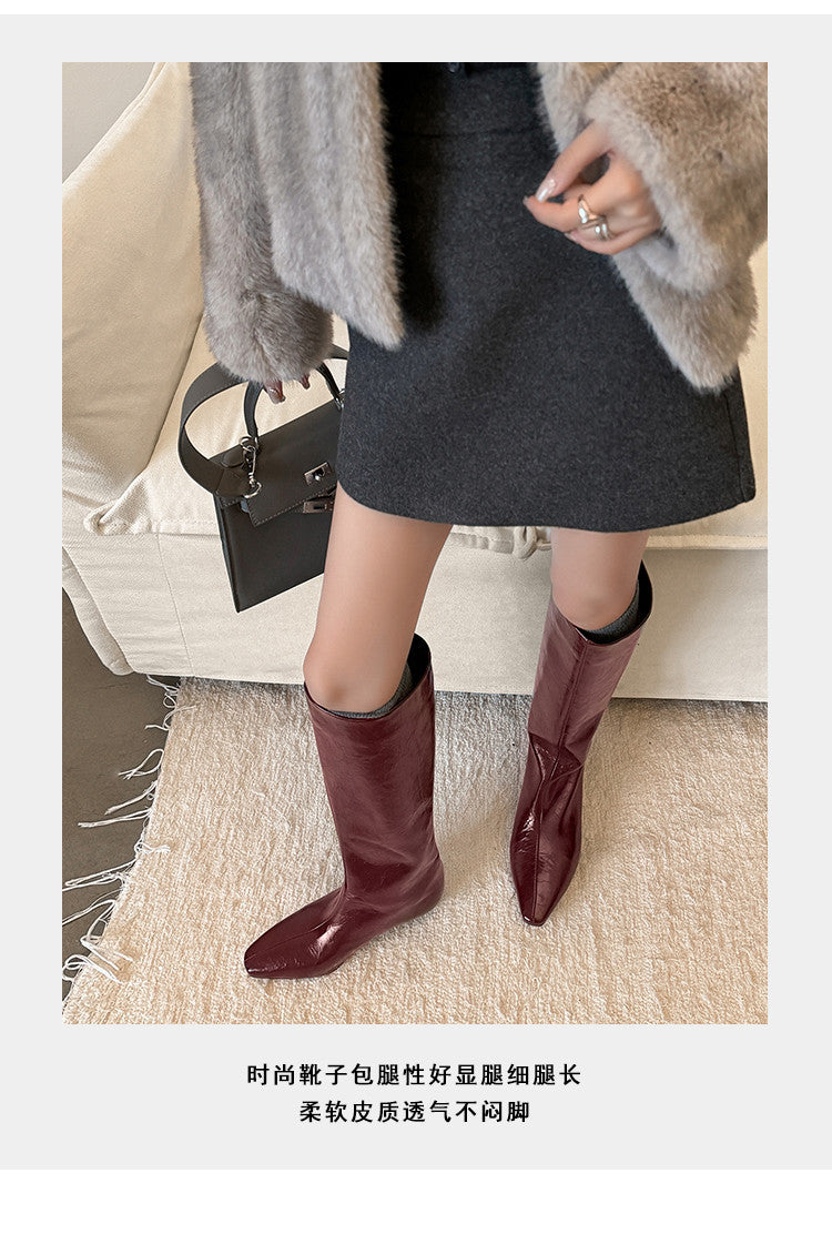 Karin Luna Retro Style  Flat Long Boots